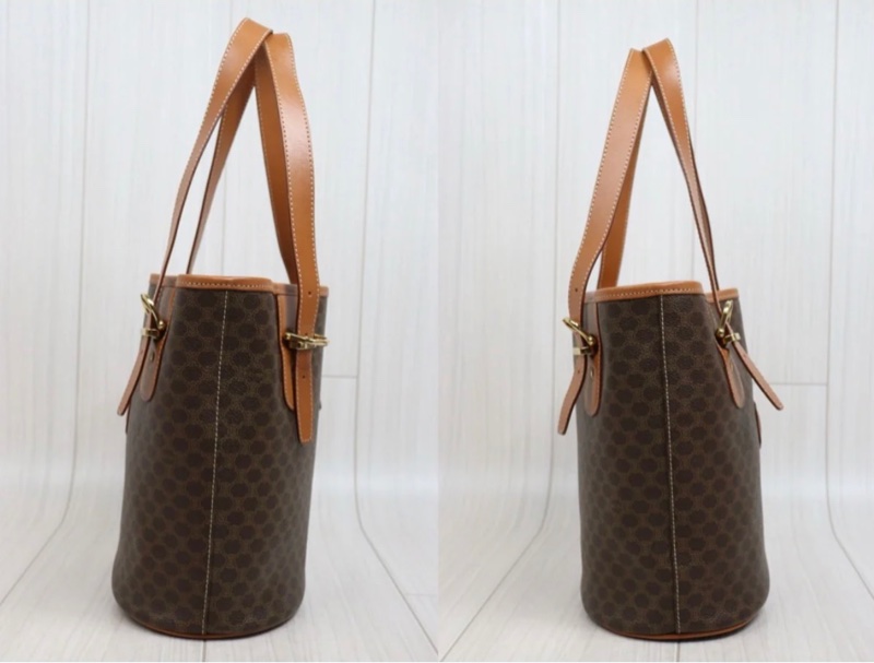 「JL精品代購」98新 Celine 老花水桶托特菜籃子-4