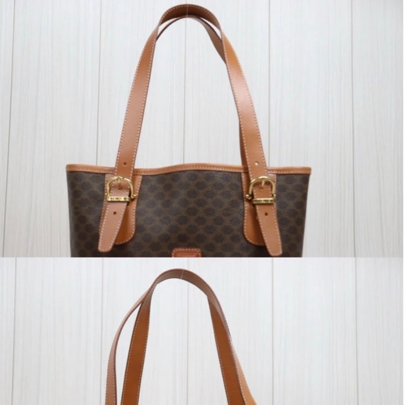 「JL精品代購」98新 Celine 老花水桶托特菜籃子-5