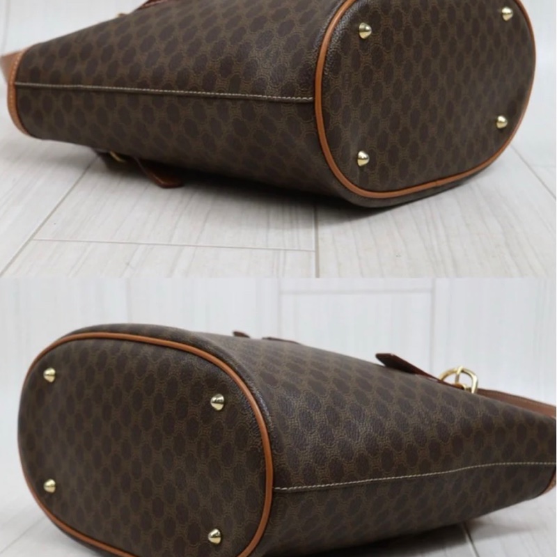 「JL精品代購」98新 Celine 老花水桶托特菜籃子-8