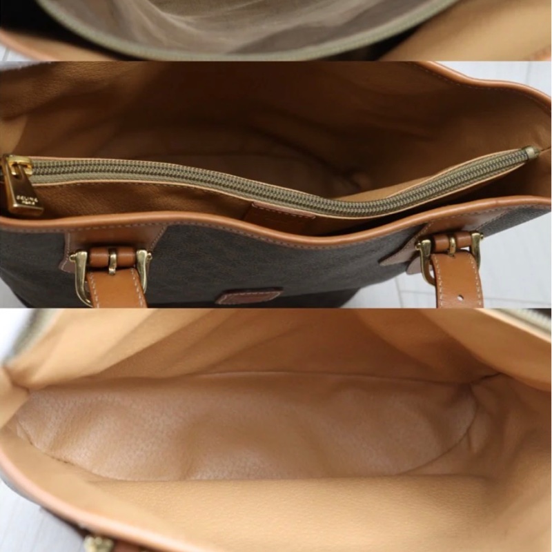 「JL精品代購」98新 Celine 老花水桶托特菜籃子-10