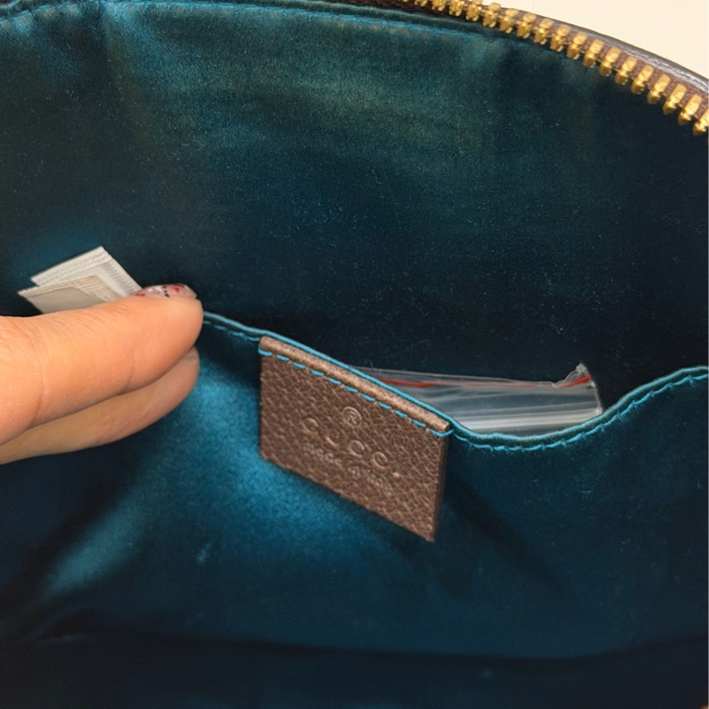 GUCCI 古馳 經典GG帆布印花拉鍊側肩包/斜背包/貝殼包-8