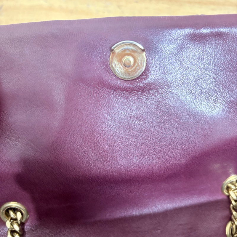 YSL Jamie 19cm 酒紅色 肩背斜背包-21
