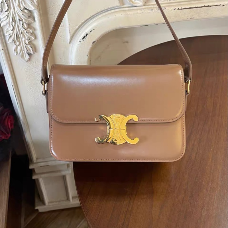 【95新 ✨ 全網最低價！】Celine 凱旋門Teen 豆腐包焦糖色 經典保值款-4