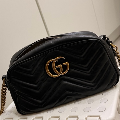 GUCCI Marmont相機包 - 斜背包/經典黑