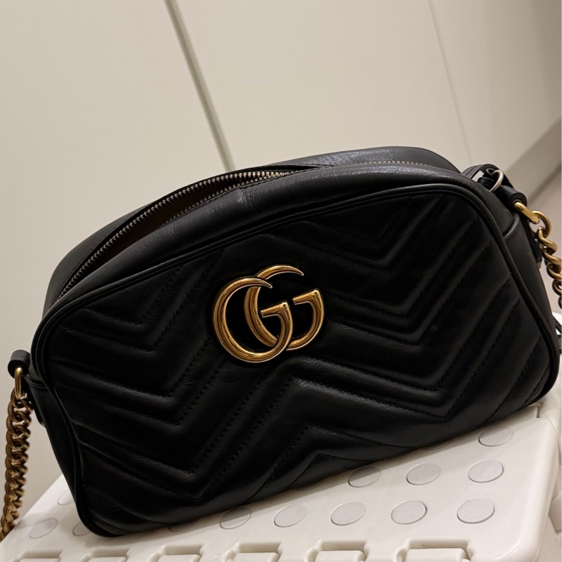 GUCCI Marmont相機包 - 斜背包/經典黑-0