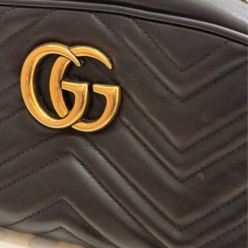 GUCCI Marmont相機包 - 斜背包/經典黑-6