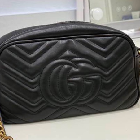 GUCCI Marmont相機包 - 斜背包/經典黑-7