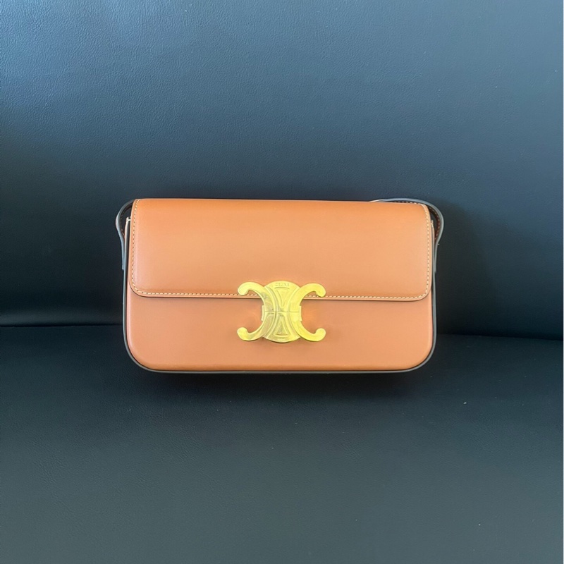 【95新 ✨ 全網最低價！】Celine 凱旋門Teen 腋下包焦糖色 經典保值款-2