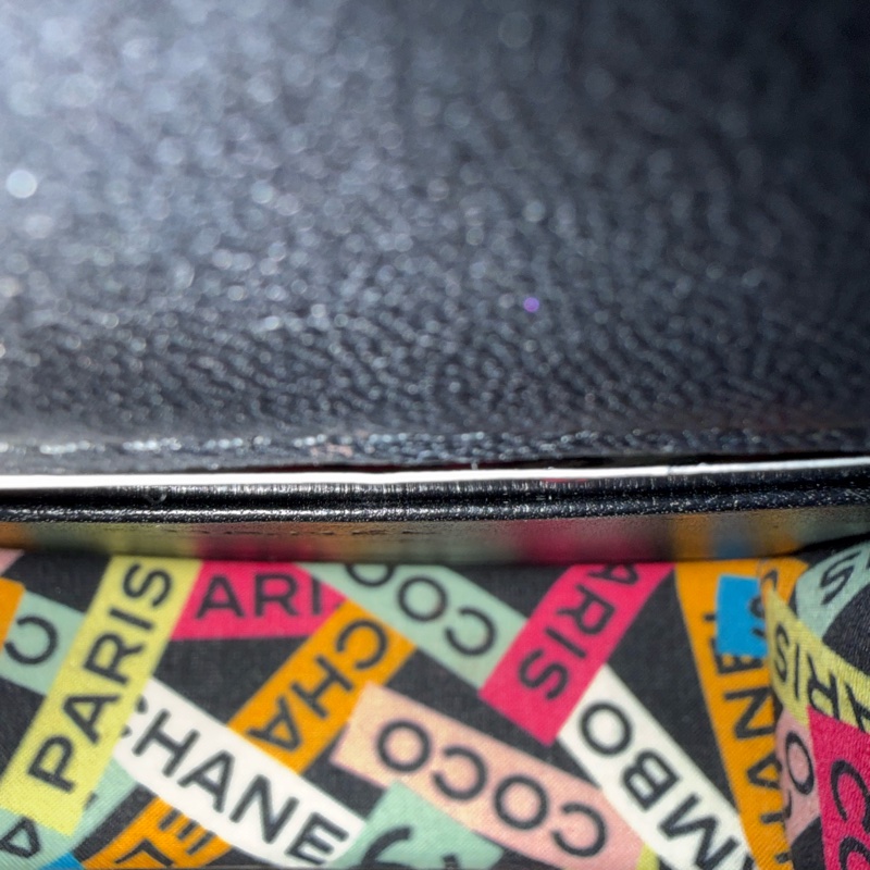 CHANEL 黑色小羊皮 MINI FLAG COCO-7