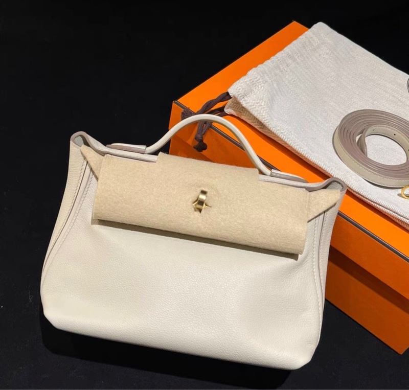 ✨拍前請先查詢貨存✨ 愛馬仕2424 mini 冰川白金扣,閒置B刻淡金扣-0