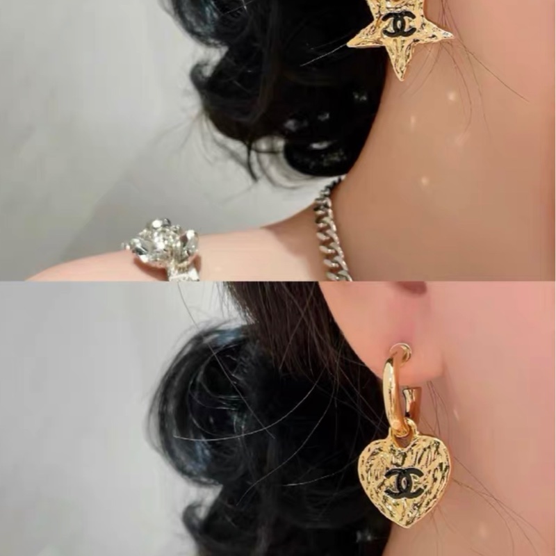 【98新 ✨ 全網最低價！】Chanel香奈兒 24p 金色 熔岩質感 耳環 ab款 帶盒（下單前先詢問庫存❗️）-1