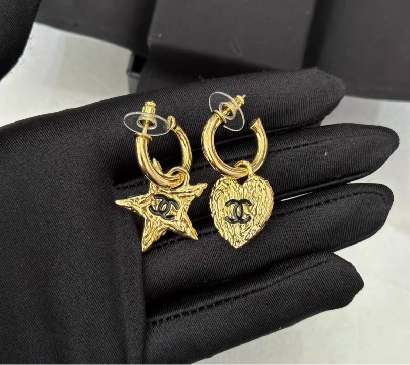 【98新 ✨ 全網最低價！】Chanel香奈兒 24p 金色 熔岩質感 耳環 ab款 帶盒（下單前先詢問庫存❗️）-3