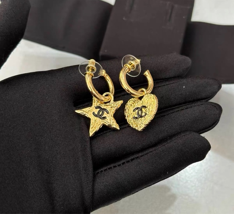 【98新 ✨ 全網最低價！】Chanel香奈兒 24p 金色 熔岩質感 耳環 ab款 帶盒（下單前先詢問庫存❗️）-4