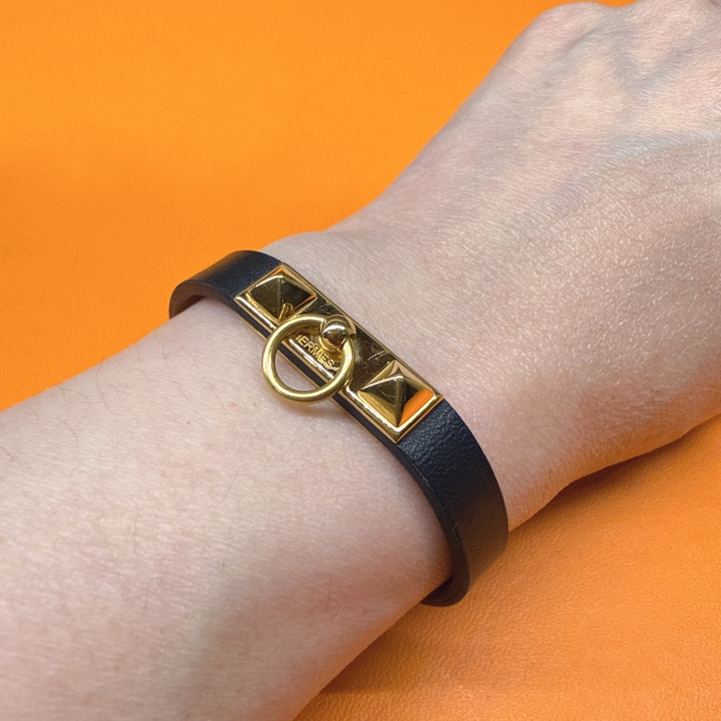 Hermes 98新 閒置 RIVALE MINI手環/金色-2