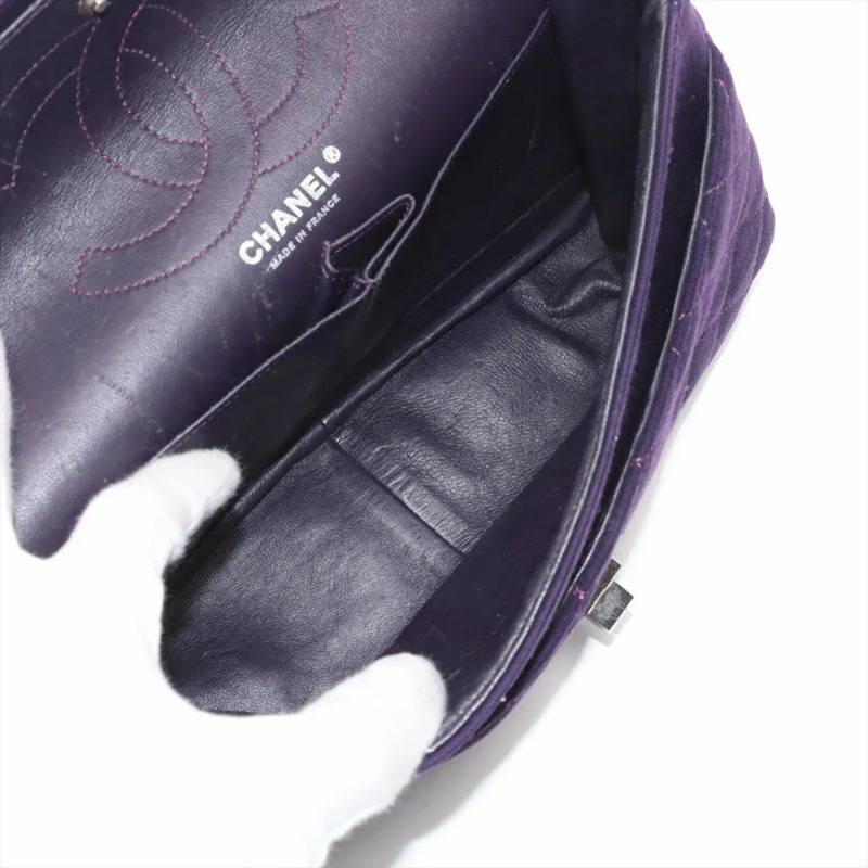 香奈兒 Matelasse 2.55 皮革雙鏈肩背包，女士款，帶有序號封條-6