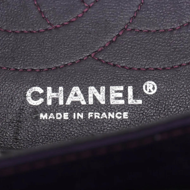 香奈兒 Matelasse 2.55 皮革雙鏈肩背包，女士款，帶有序號封條-10