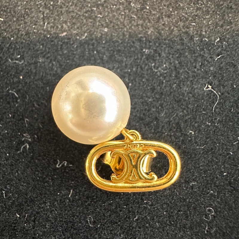 【性價比超高😍97新有盒✨送禮自用佳品】Celine 凱旋門珍珠造型耳釘-6