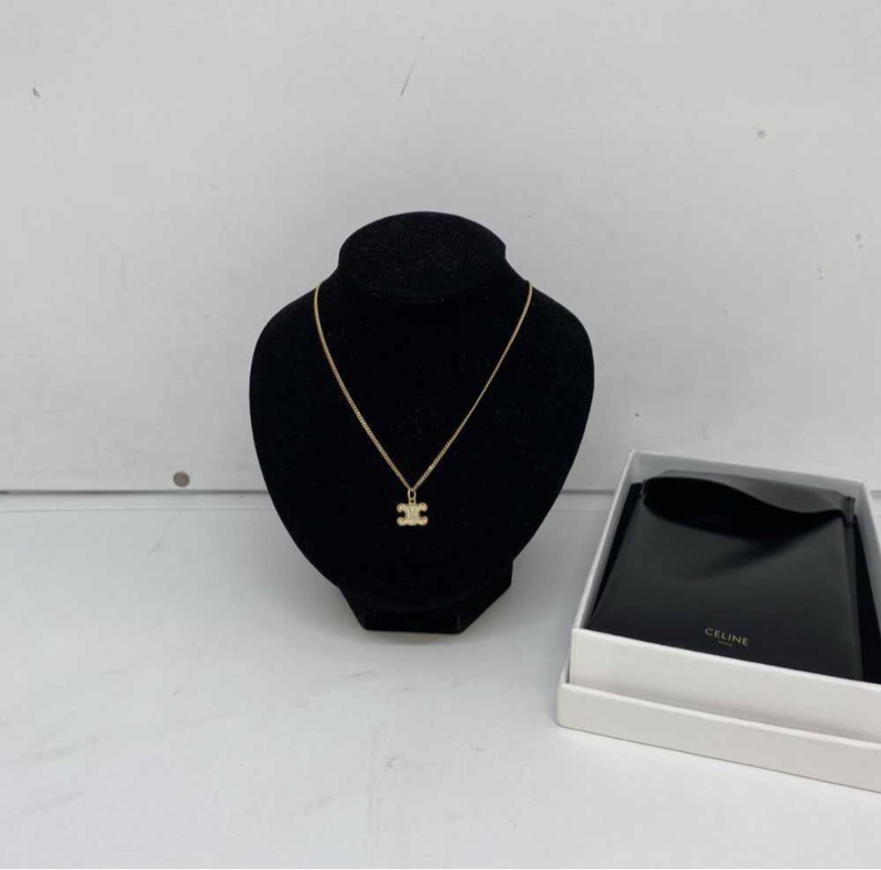 【平替小香風🥰性價比高✨全網最低價】Celine凱旋門滿鑽項鍊 金色 鏈長40cm-6