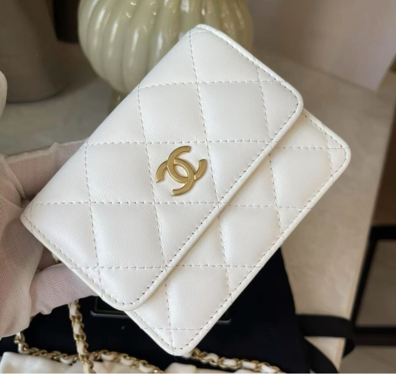 【99新 ✨ 全網最低價！】chanel 香奈兒荷葉邊mini woc鏈條包 30開 有塵袋 保卡(下單前先詢問庫存❗️）-1