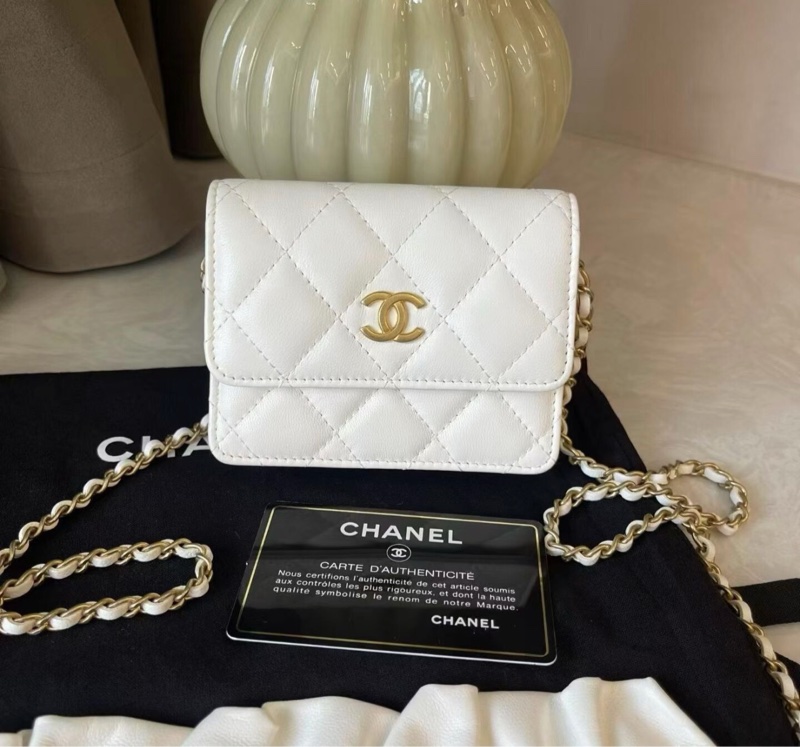 【99新 ✨ 全網最低價！】chanel 香奈兒荷葉邊mini woc鏈條包 30開 有塵袋 保卡(下單前先詢問庫存❗️）-2