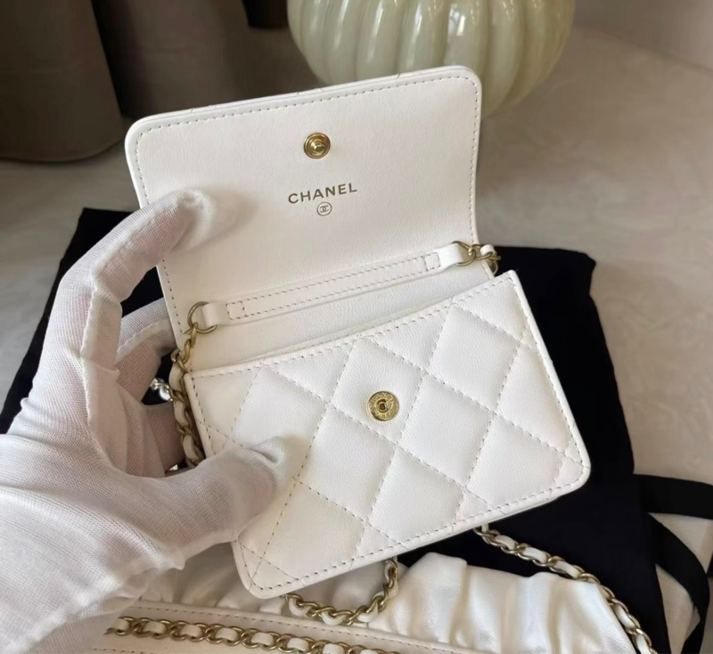 【99新 ✨ 全網最低價！】chanel 香奈兒荷葉邊mini woc鏈條包 30開 有塵袋 保卡(下單前先詢問庫存❗️）-5