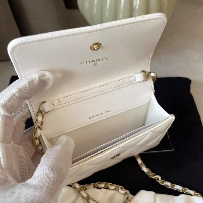 【99新 ✨ 全網最低價！】chanel 香奈兒荷葉邊mini woc鏈條包 30開 有塵袋 保卡(下單前先詢問庫存❗️）-6