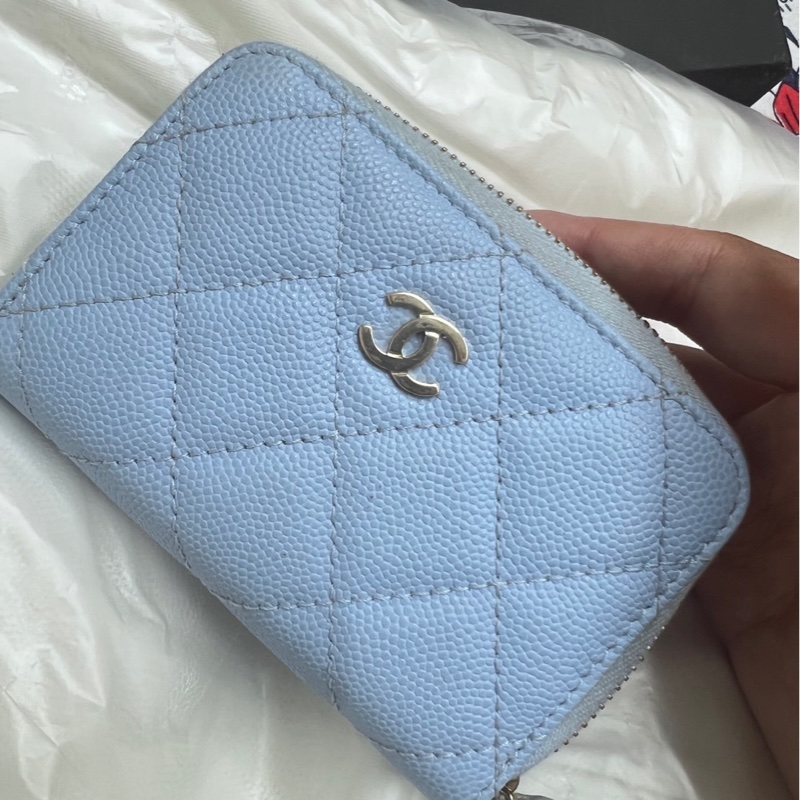 香奈兒 包包藍零錢包-3
