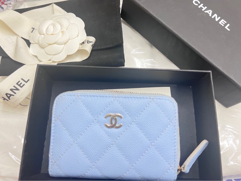 香奈兒 包包藍零錢包-11