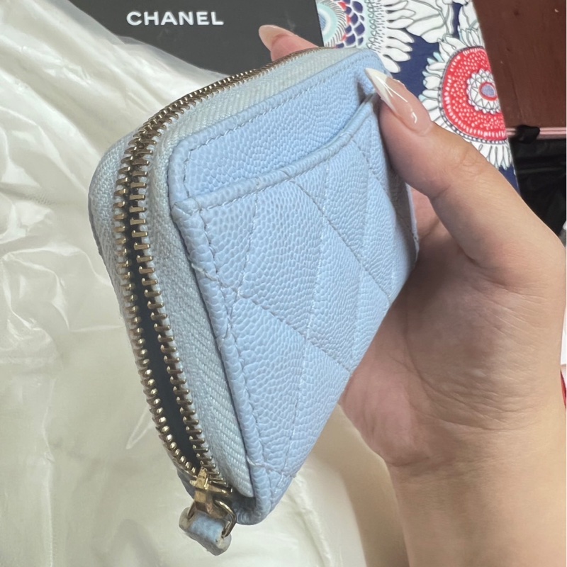 香奈兒 包包藍零錢包-15