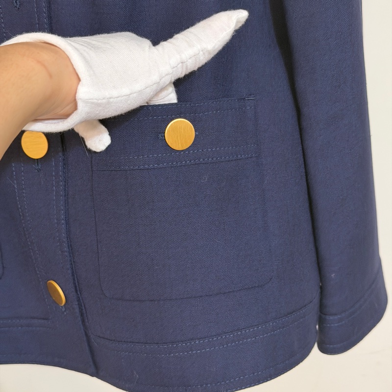 914intheair精品代購『全新閒置』Gucci 海軍藍金釦西裝外套-18