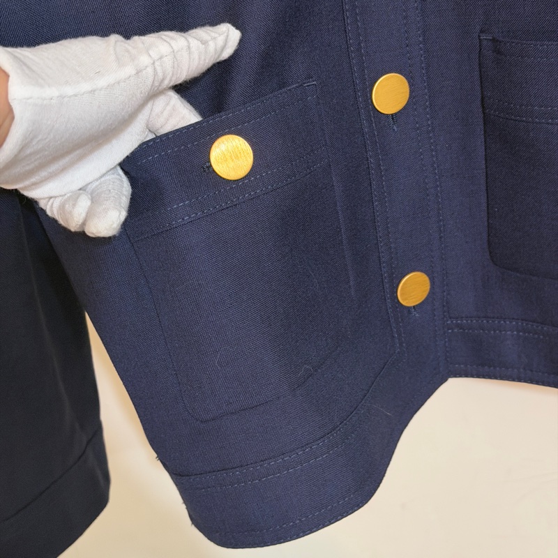 914intheair精品代購『全新閒置』Gucci 海軍藍金釦西裝外套-19