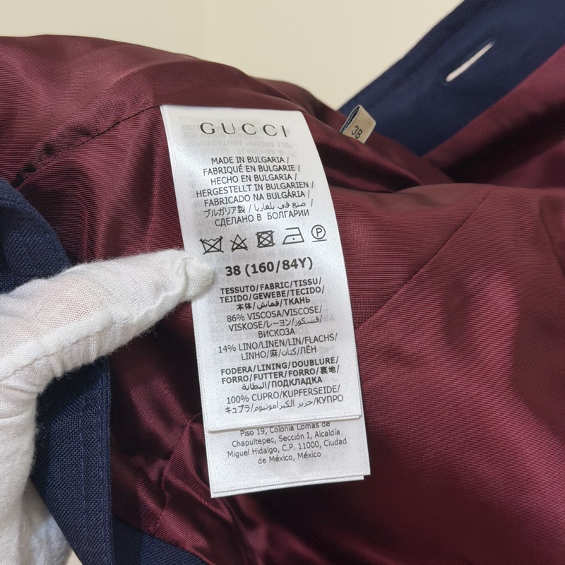 914intheair精品代購『全新閒置』Gucci 海軍藍金釦西裝外套-24