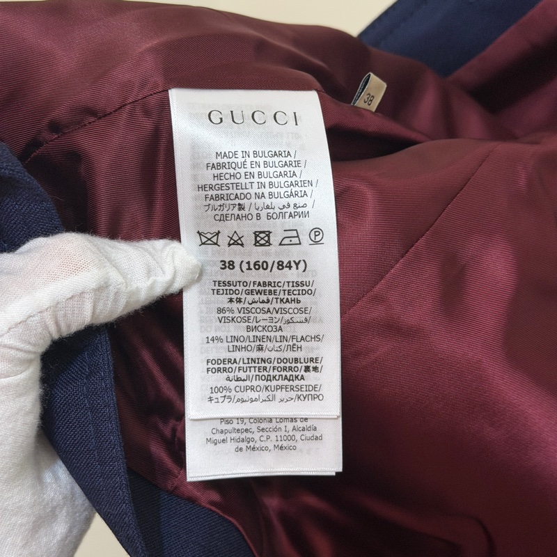 914intheair精品代購『全新閒置』Gucci 海軍藍金釦西裝外套-25
