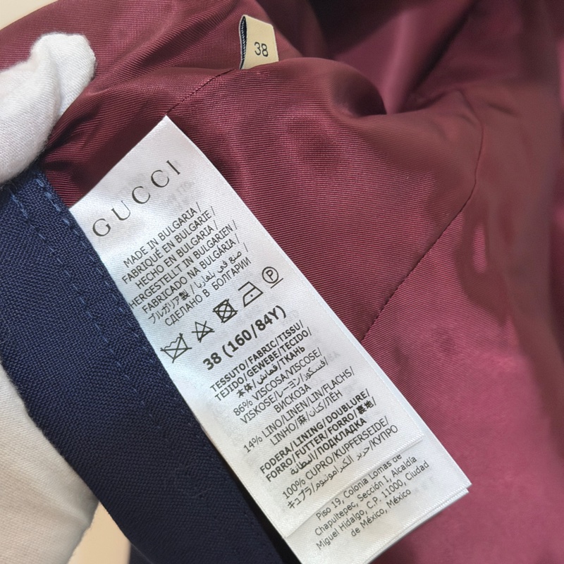 914intheair精品代購『全新閒置』Gucci 海軍藍金釦西裝外套-26