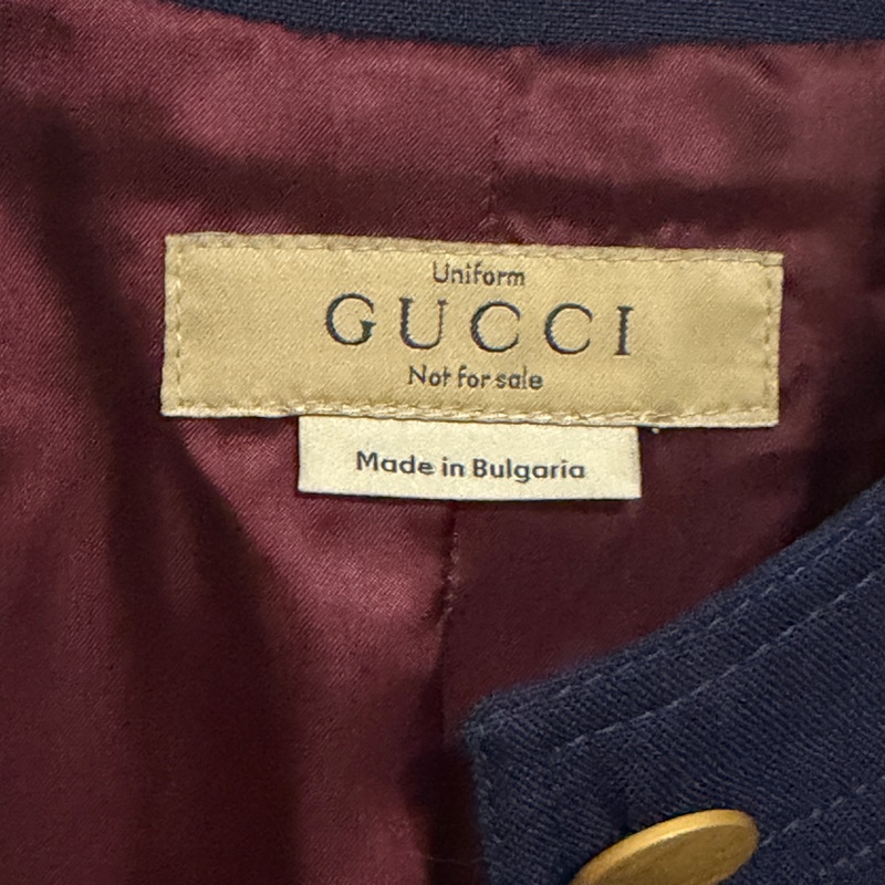 914intheair精品代購『全新閒置』Gucci 海軍藍金釦西裝外套-27