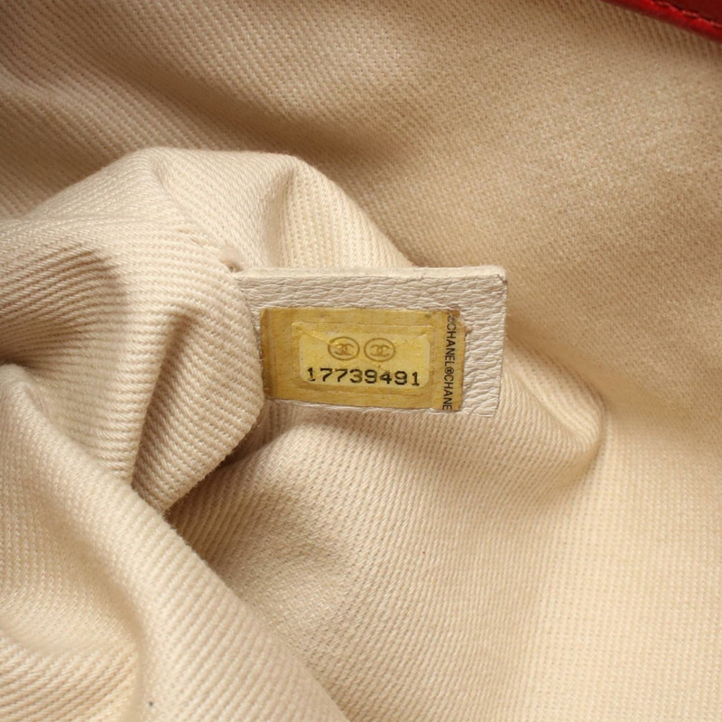 香奈兒手提包，手袋，小牛皮，女士，紅色-4