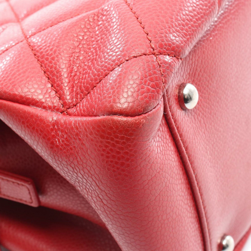 香奈兒手提包，手袋，小牛皮，女士，紅色-8