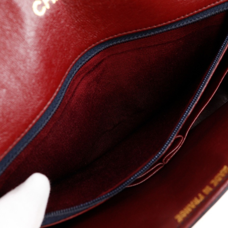 香奈兒 (CHANEL) Matelasse 鏈條肩背包，復古羊皮，黑色，A5，旋扣，女士-5