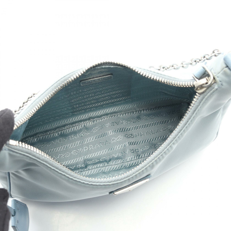 PRADA 2005 復刻版鏈條肩背包 1BH204 尼龍 Saffiano 皮革 二手-2