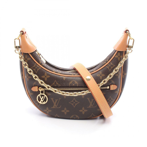 路易威登 Loop 單肩包 M81098 Monogram 帆布皮革棕色二手女士