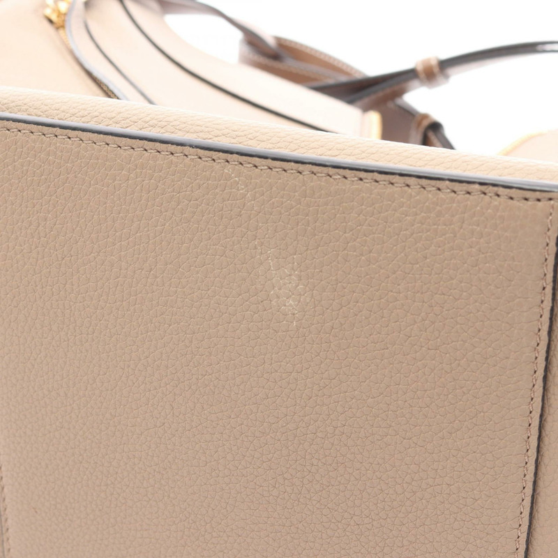 LOEWE Hammock 小號肩斜背包，皮革材質，米色/棕色，二手女款-4