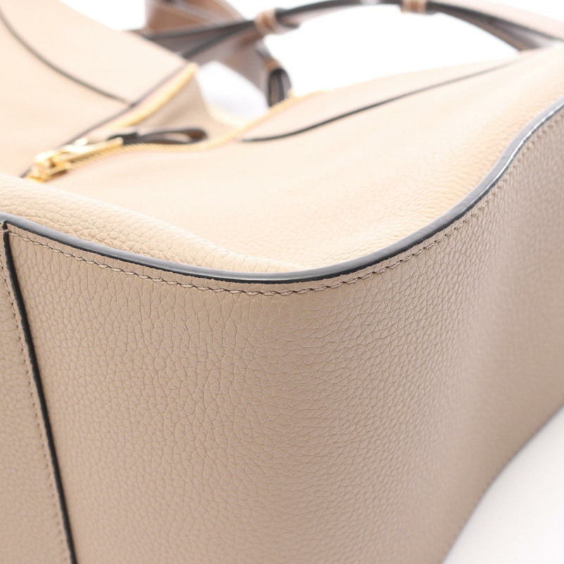 LOEWE Hammock 小號肩斜背包，皮革材質，米色/棕色，二手女款-10