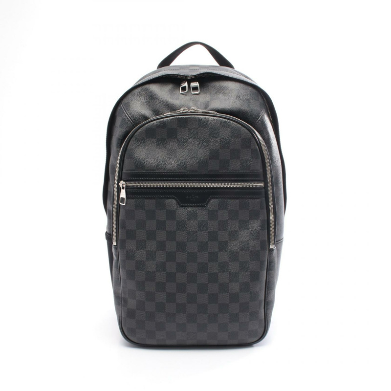 路易威登 Michael 雙肩包 N58024 Damier 石墨色帆布 黑色 二手-0