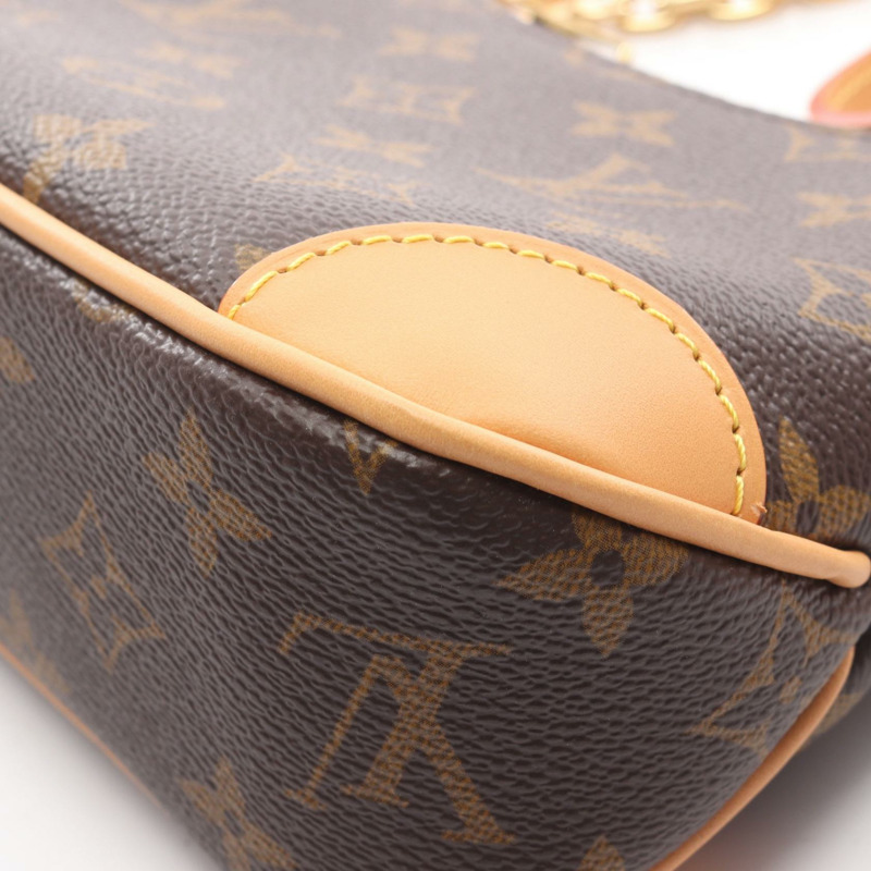 路易威登 Nano Boulogne 單肩手提包 M25519 Monogram 帆布棕色二手-4