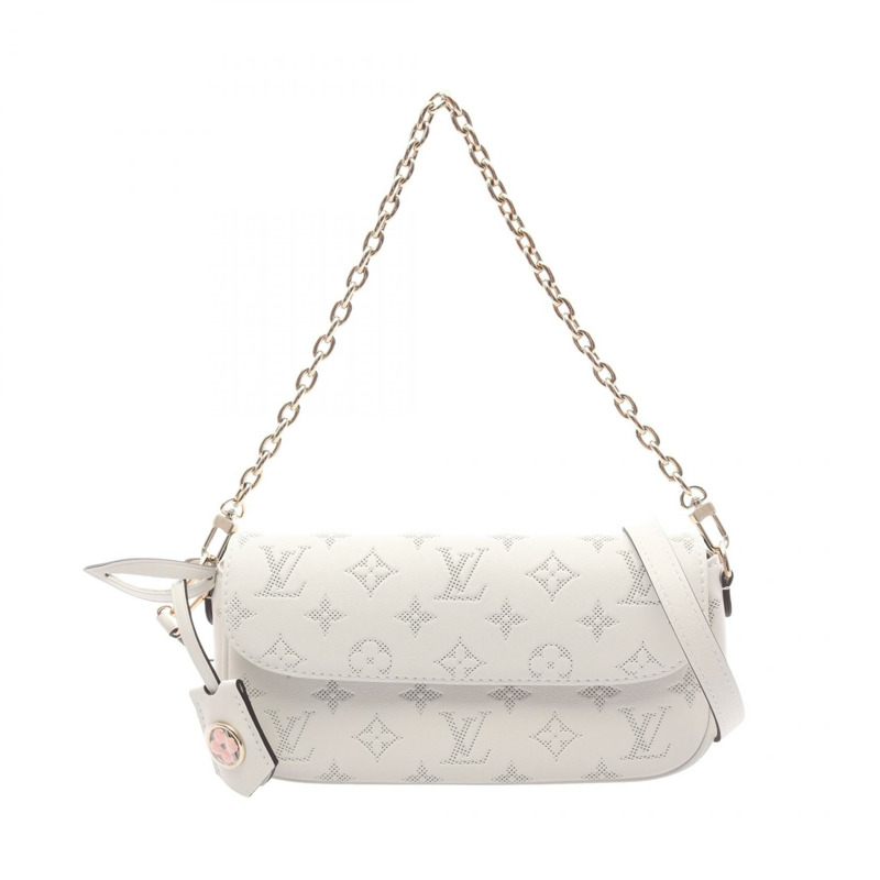路易威登 (LOUIS VUITTON) 鏈條皮夾 Ivy 單肩包 M11299 皮革 Monogram 白色二手-0
