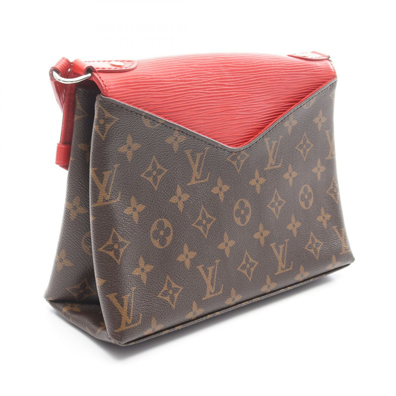 路易威登 Saint-Michel 肩背包 M44031 Monogram Epi 棕紅色 二手 LV-1