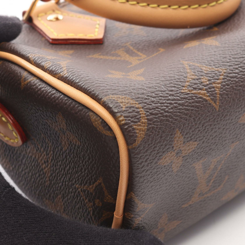 路易威登 Nano Speedy 單肩手提包 M81085 Monogram 帆布皮革二手-5