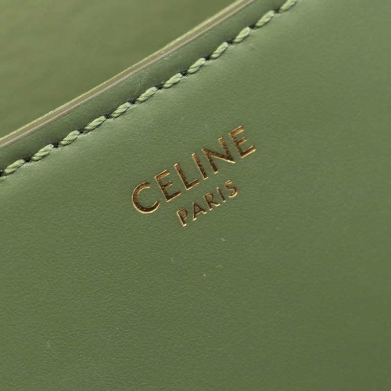 CELINE Crecy 小號斜背包 191363 皮革 綠色 二手 女士-3