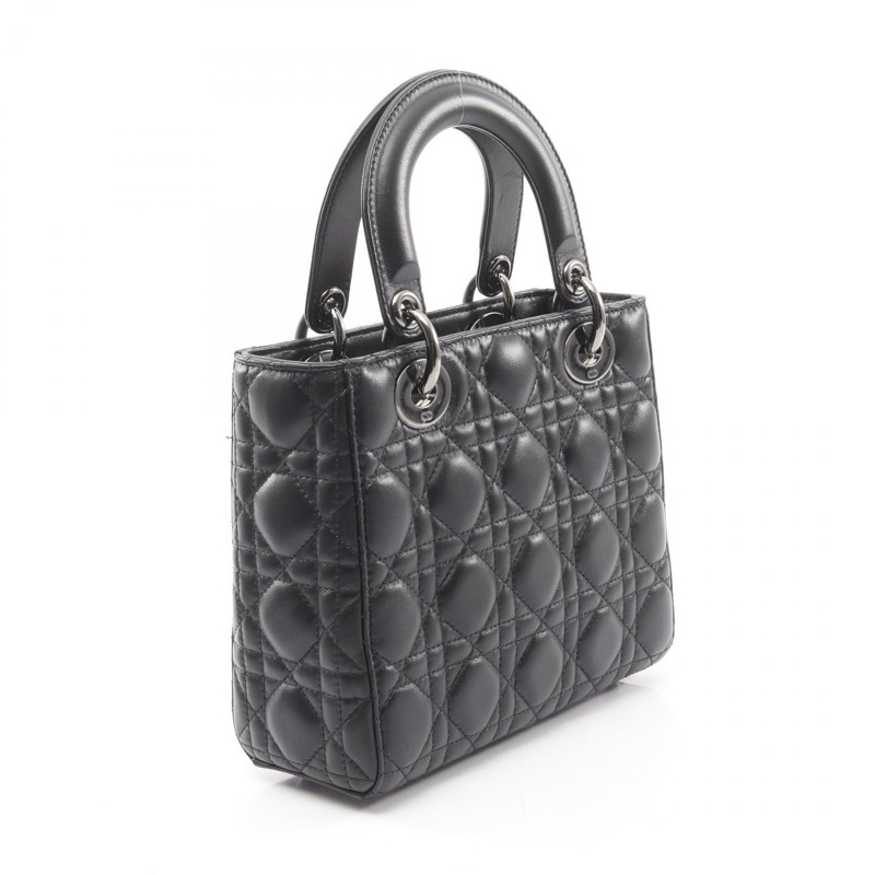 Dior LADY DIOR MY ABCDIOR 小號 Cannage 斜挎包，黑色真皮，二手-1