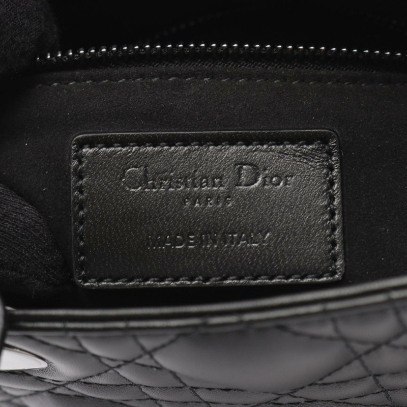 Dior LADY DIOR MY ABCDIOR 小號 Cannage 斜挎包，黑色真皮，二手-3